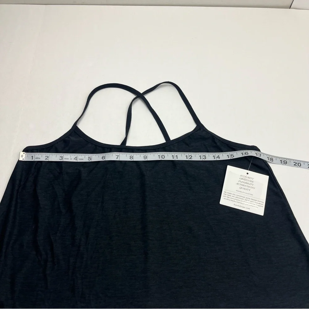 Beyond Yoga Featherweight Drift Away Sleep Tank Spacedye Black Grey‎ Large NEW - Picture 7 of 10